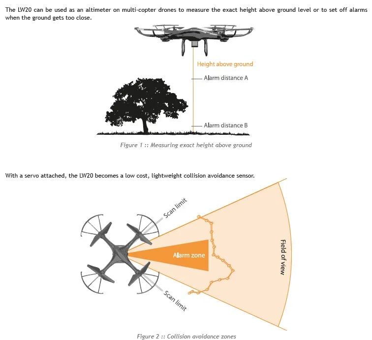 Ultra small compact laser ranging lidar SF20 100 meters Pixhawk compat ...