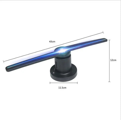 3D Hologram Advertising Display LED Fan Holographic Imaging 3D Naked Eye LED Fan Light LED Moving Head Light Holiday Decoration
