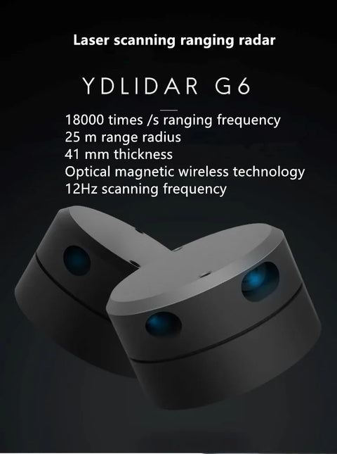 360°EAI lidar ranging sensor module YDLIDAR G6 projection interactive positioning navigation obstacle avoidance 25 meters 18K