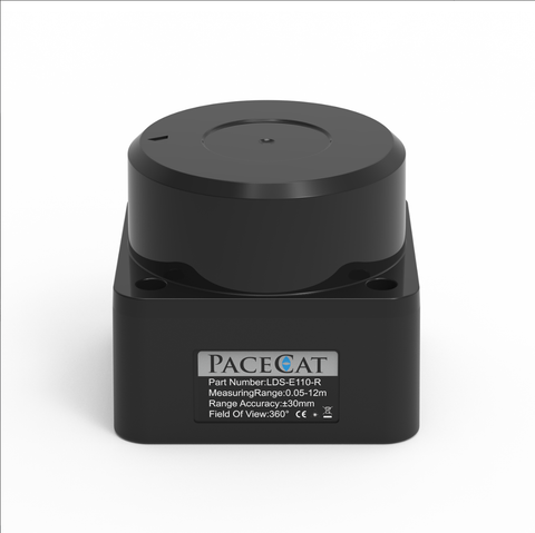 LDS-E110 Series 2D TOF LiDAR sensor with compact design, 360-degree scanning, and high-precision distance measurement for robotics applications