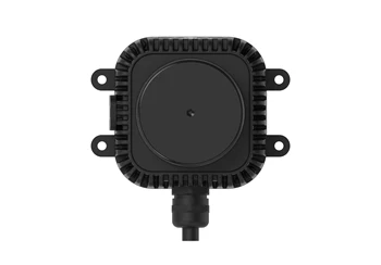 Ethernet interface and power supply port detail of LSS-40S industrial laser scanner.
