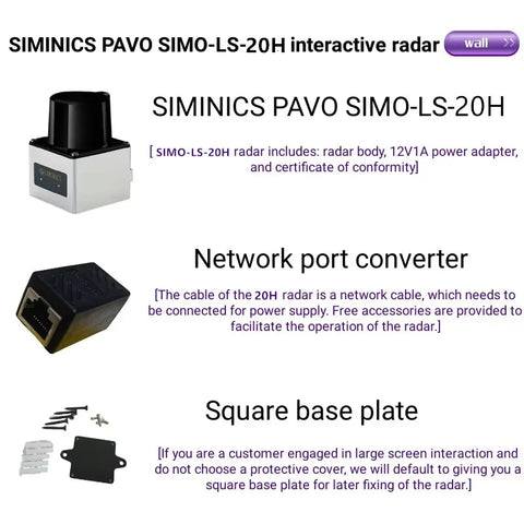 screen interactive multi-touch robot Navigation obstacle avoidance for indoor and outdoor SIMINICS 2D TOF LiDAR PAVO