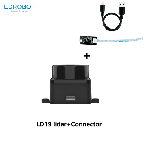 LDROBOT LD06 LD19 D300 OF laser Radar Lidar Scanner 360° Scanning D500 Lidar kit support ROS1 and ROS2 for Indoor and outdoor