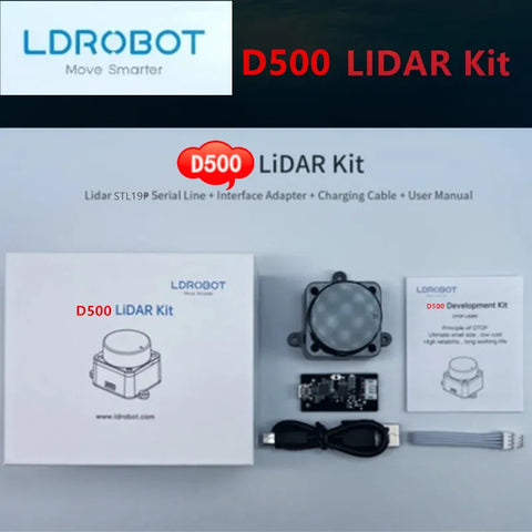 LDROBOT LD06 LD19 D300 OF laser Radar Lidar Scanner 360° Scanning D500 Lidar kit support ROS1 and ROS2 for Indoor and outdoor