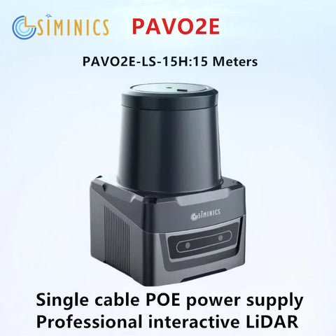 SIMINICS PAVO2E LIDAR sensor 25Hz  280° POE power supply 15Meters 25Meters interactive teaching IP67 outdoor laser radar sensor