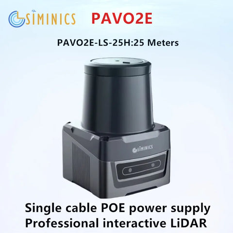 SIMINICS PAVO2E LIDAR sensor 25Hz  280° POE power supply 15Meters 25Meters interactive teaching IP67 outdoor laser radar sensor