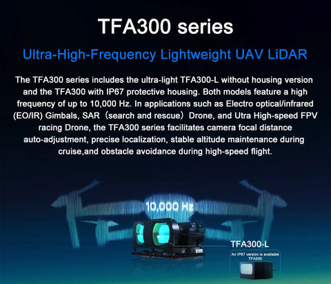Benewake TFA300 Drone-Mounted LiDAR – Precision Ranging Sensor for UAVs