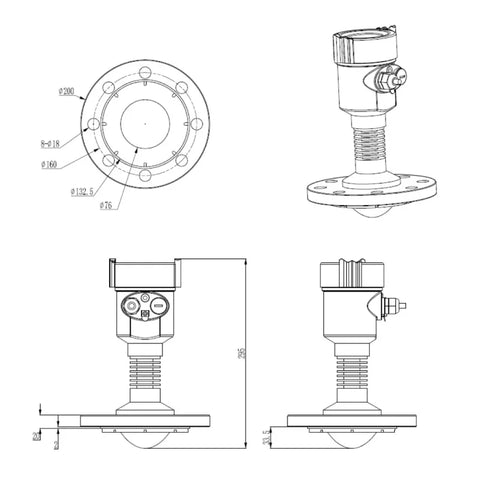 150m pressure, high temperature, corrosion, and explosion-proof level gauge 80G intelligent radar 4~20mA/HART