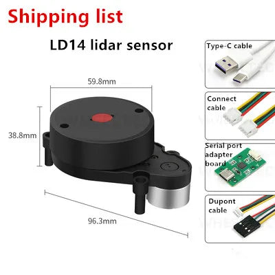LDROBOT LD14 Mini Triangulation laser radar Lidar Robot obstacle avoidance Autonomous navigation Navigation and positioning
