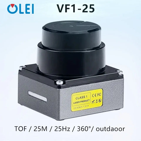 Olei 25m 2D lidar ranging scanning radar AGV small logistics vehicle obstacle avoidance navigation area detection and protection